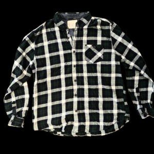 Men's Flannel - Green plaid size XL